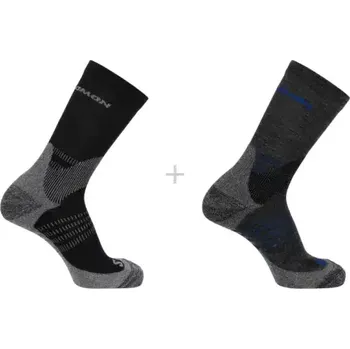Pánské ponožky Salomon X Ultra Access Crew 2-Pack ponožky Anthracite/Black vel. 42-44