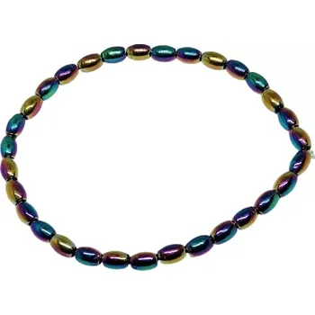 Náramek Jemný hematitový náramek duhový - tvar rýže