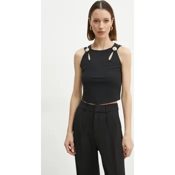 Dámská halenka Halenka Guess dámská, černá barva, s aplikací, W5RP13 KAQL2 W5RP13.KAQL2 99X, vel. M