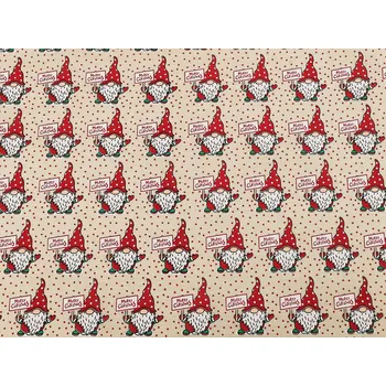 Vánoční dekorační metráž skřítek režná přírodní 1 m