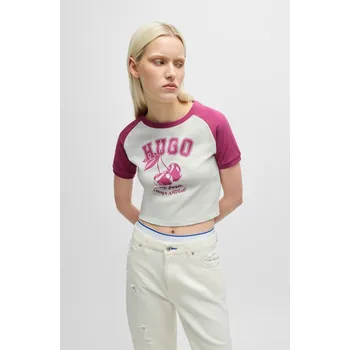 Dámské oblečení Tričko Hugo Medium Pink 1166874 L