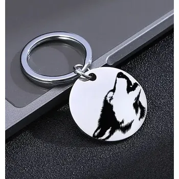 Přívěsek na klíče s vlkem