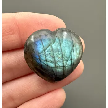 Přírodní kámen Labradoritové srdíčko 2,7 cm – Madagaskar