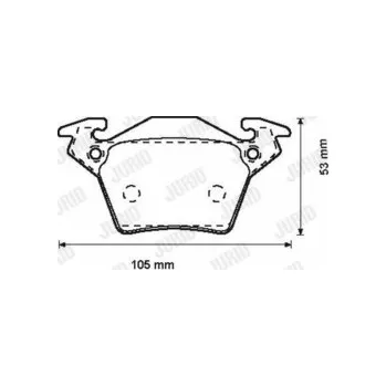 Brzdová destička Sada brzdových destiček, kotoučová brzda JURID 571947J