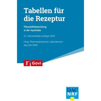 Tabellen für die Rezeptur - ABDA - Bundesvereinigung Deutscher Apothekerverbände