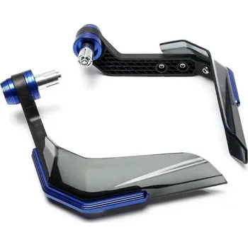 Motodoplněk Univerzální větrný chránič řídítek pro motocykl skútr a elektrokolo ochrana páček brzd hliníkové vyztužení barevné provedení modrá