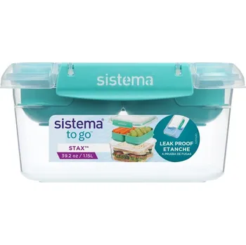 Dóza na potraviny Sistema Stax To Go 1,15 l, zelená