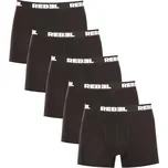 Nedeto 5PACK pánské boxerky Rebel černé (5NBR001) 5XL