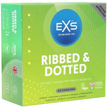 Kondom EXS Ribbed and Dotted 48 ks