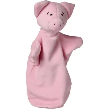 maňásek Maňásek na ruku - pohádkový maňásek - Prasátko s rovným obočím od firmy NOE (28 cm)