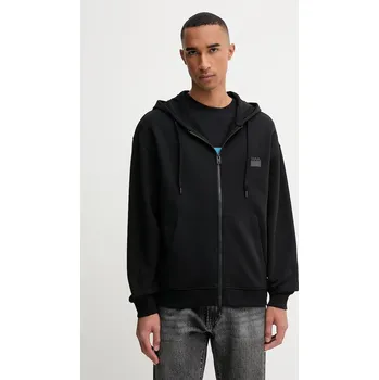 Pánská mikina Bavlněná mikina HUGO Delastomer 50546874 černá 99X, vel. M