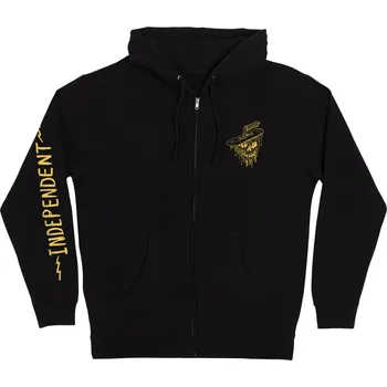 Pánská mikina INDEPENDENT mikina - Bratrud Notebook Zip Hooded Heavyweight Sweatshirt Black (156870) velikost: XXL