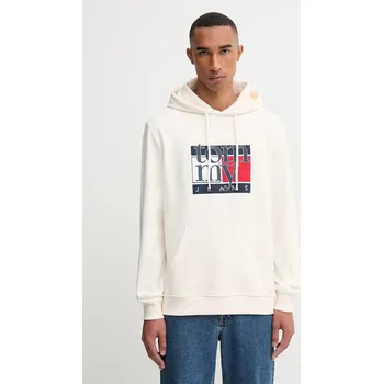 Dámská mikina Bavlněná mikina Tommy Jeans DM0DM22092 béžová 01X, vel. XL