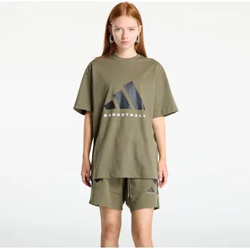 Pánské tričko Tričko adidas Basketball T-Shirt UNISEX Olive Strata S
