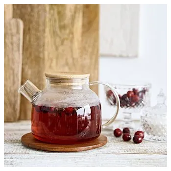 Stolování Džbán | SAFFRON | s dřevěným víkem | 1 l | 932865 Homla