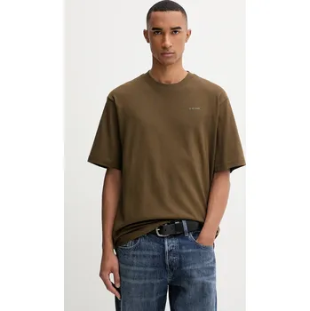 Pánské oblečení Bavlněné tričko G-Star Boxy base D26817.D593 hnědá 88X, vel. S