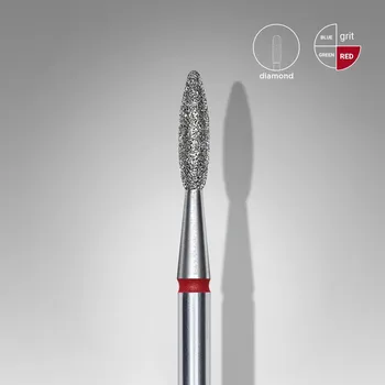 Bruska na nehty Diamantová fréza Staleks Expert - flame red FA10R021/8