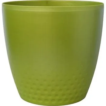 OBAL NA KVĚTINÁČ ZELENÁ PERLEŤ - PERLA 14 cm