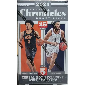 Karetní hra 2021 Panini Chronicles Draft Picks Basketball Cereal Box