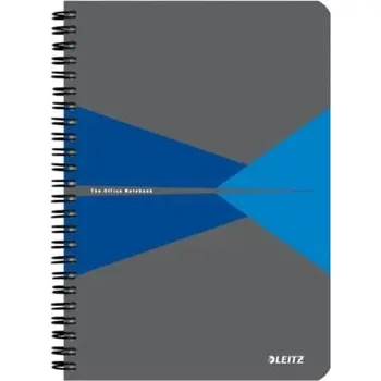 Leitz zápisník Office A5 čtverečkovaný, drátěná vazba, PP desky 44981035
