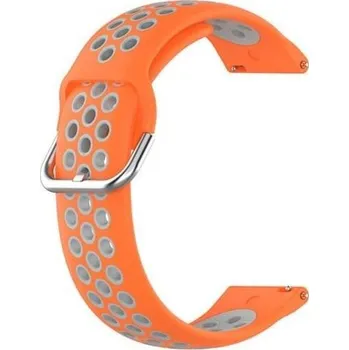 Řemínek na hodinky Silikonový řemínek performance oranžovo-šedý 22 mm