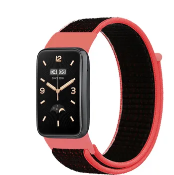 Řemínek na hodinky Nylonový řemínek pro Mi Band 7 PRO černo-červený