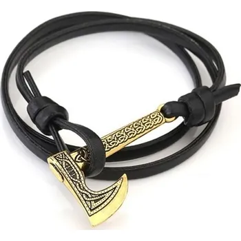 Náramek Pánský kožený náramek se sekerou 4