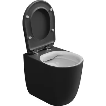 Klozet WC mísa stojící Hit, rimless, keramická, dvoubarevná, HIWC01BI000003FI