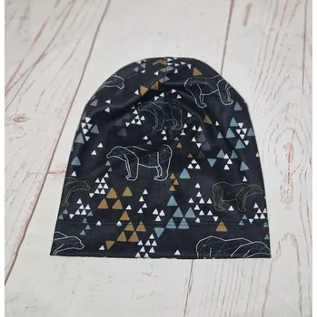 Čepice Yháček Flísová čepice Yháček, jednovrstvá, Origami medvěd Velikost:: XS