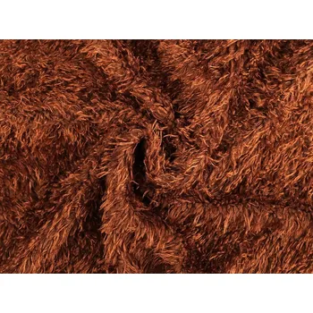 Mikroplyš beránek úplet METRÁŽ - 6 hnědá