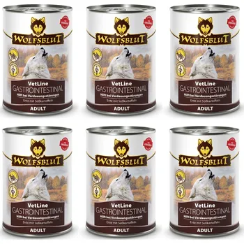Krmivo pro psa WOLFSBLUT VetLine Gastrointestinal Duck - mokré krmivo pro psy - 6x395g