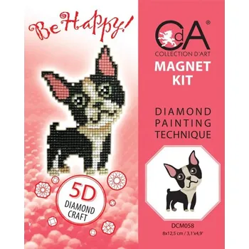 Diamantové malování Diamantové malování - MAGNET 8x12,7cm BULDOG