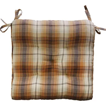 Podsedák MADAM STOLTZ Prošívaný podsedák Checked Pumpkin Spice