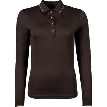 Dámské tričko HKM Triko polo Rosegold Glamour HKM, s dlouhým rukávem, dámské, brown/rosegold S