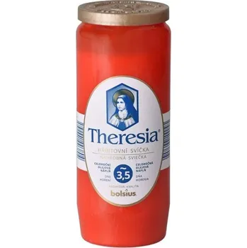 Svíčka HŘBITOVNÍ SVÍČKA THERESIA - OLEJOVÁ 3,5 DNE ČERVENÁ
