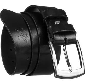 Opasek Pánský široký kožený opasek s kovovou sponou - Rovicky (95)