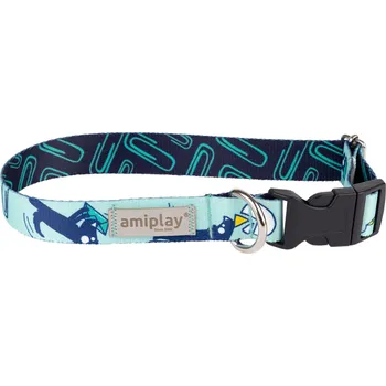 Obojek pro psa Obojek pro psy nastavitelný MIKO modrá velikost S, M, L, XL Rozměr: S - 20-35x1,5 cm