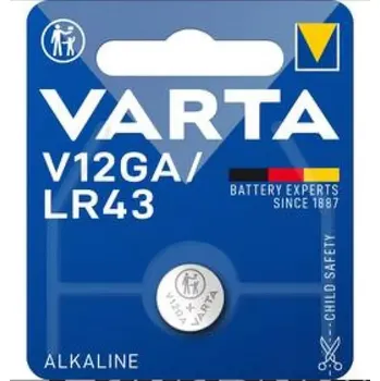 Baterie LR43 V12GA 1ks alkalická knoflíková