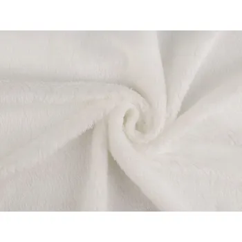 Elastický kožešinový úplet METRÁŽ - 1 bílá