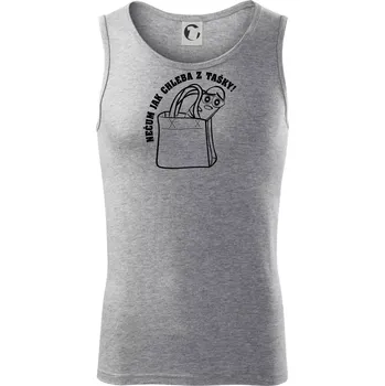 Nečum jak chleba z tašky! - Tílko pánské Core - L ( Tmavě šedý melír )