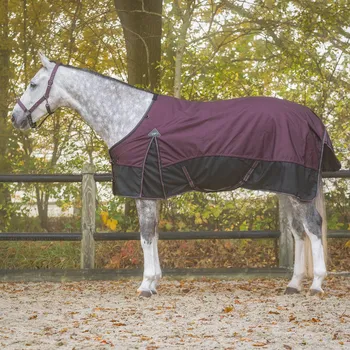 Deka pro koně QHP Deka výběhová QHP, s fleecem, wine red Délka zad: 105 cm