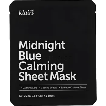 Pleťová maska Plátýnková maska se zklidňujícím účinkem - Dear Klairs Midnight Blue Calming Sheet Mask