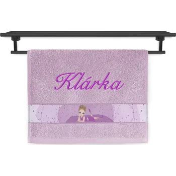 Dětský ručník se jménem NA PŘÁNÍ 30x50 Baletka šeříková