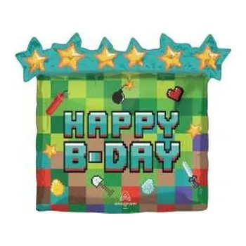Balon foliowy Pixel Party 63x58cm