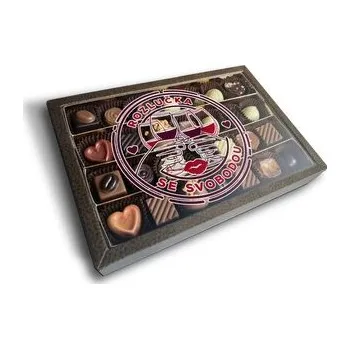 Bonboniéra Pralinky Rozlučka se svobodou: 28 ks pralinek