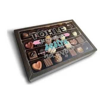 Bonboniéra Pralinky Tohle je ta nejlepší sestra na světě: 28 ks pralinek