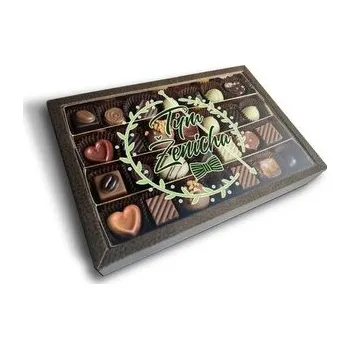 Bonboniéra Pralinky Tým ženicha motýlek: 28 ks pralinek