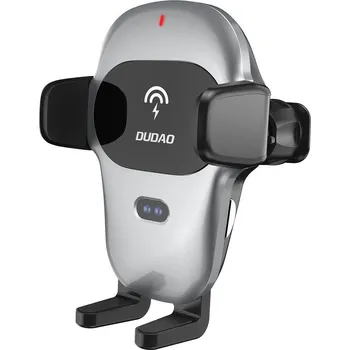 Telefonní příslušenství Automatický držák do auta Dudao s vestavěnou bezdrátovou nabíječkou Qi 15W šedý (F20xs)