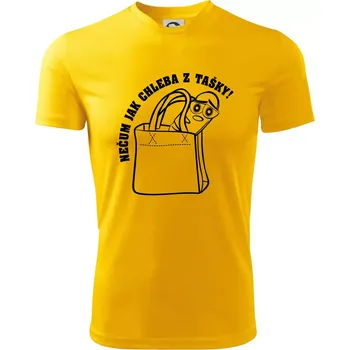 Chlapecké tričko Nečum jak chleba z tašky! - Dětské triko sportovní (dresovina) - 158 cm/12 let ( Žlutá )