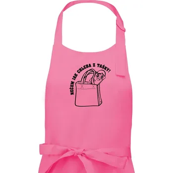 Kuchyňská zástěra Nečum jak chleba z tašky! - Dámská zástěra na vaření - Univerzální velikost ( Růžová )